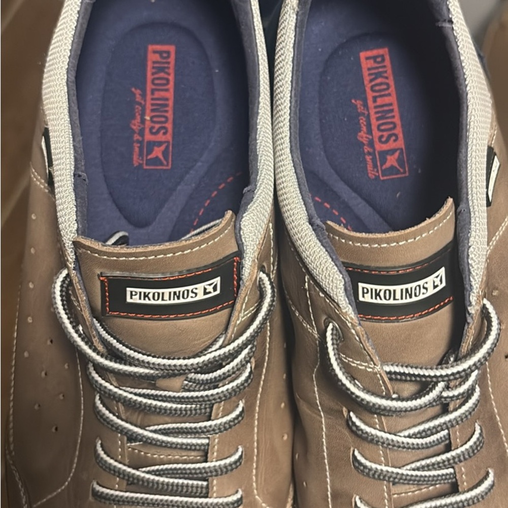 PIKOLINOS Men's Brown Sneakers with Gray Details